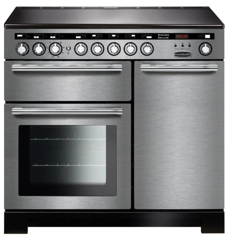 Rangemaster Encore Deluxe EDL100EISS/C 100cm Electric Range Cooker with Induction Hob - Stainless Steel