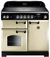 Rangemaster Classic CLA100ECCR/C 100cm Electric Range Cooker with Ceramic Hob - Cream/Chrome Trim