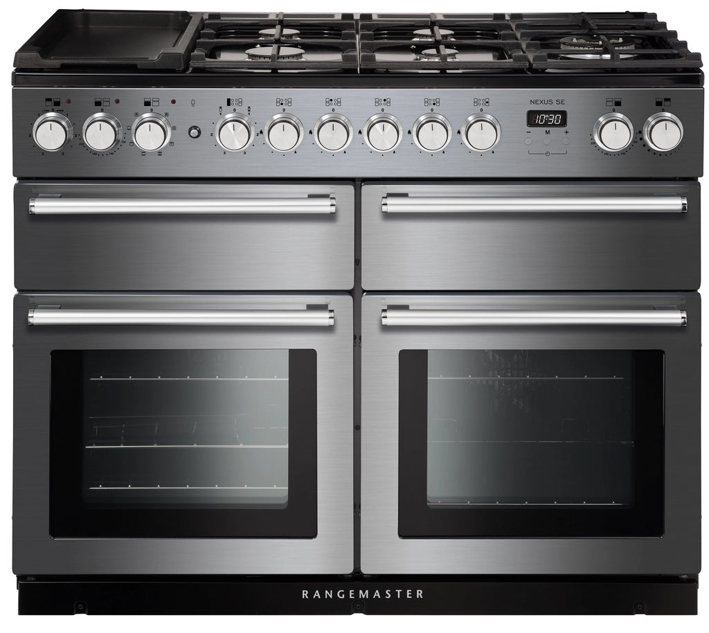 Rangemaster Nexus SE NEXSE110DFFSS/C 110cm Dual Fuel Range Cooker - Stainless Steel/Chrome Trim