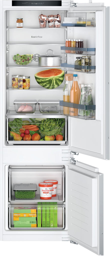 Bosch Serie 4 KIV87VFE0G Integrated Fridge Freezer with Fixed Door Fixing Kit - White - E Rated