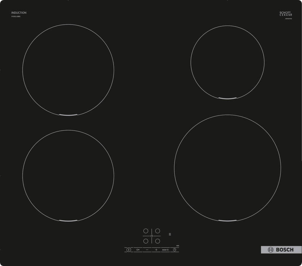 Bosch Serie 4 PUE611BB5B 59cm Plug & Play Induction Hob - Black