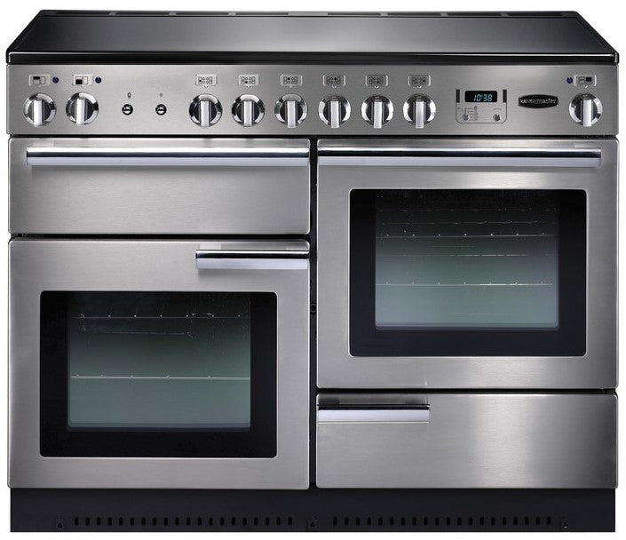 Rangemaster Professional Plus PROP110ECSS/C 110cm Electric Range Cooker with Ceramic Hob - Stainless Steel/Chrome Trim