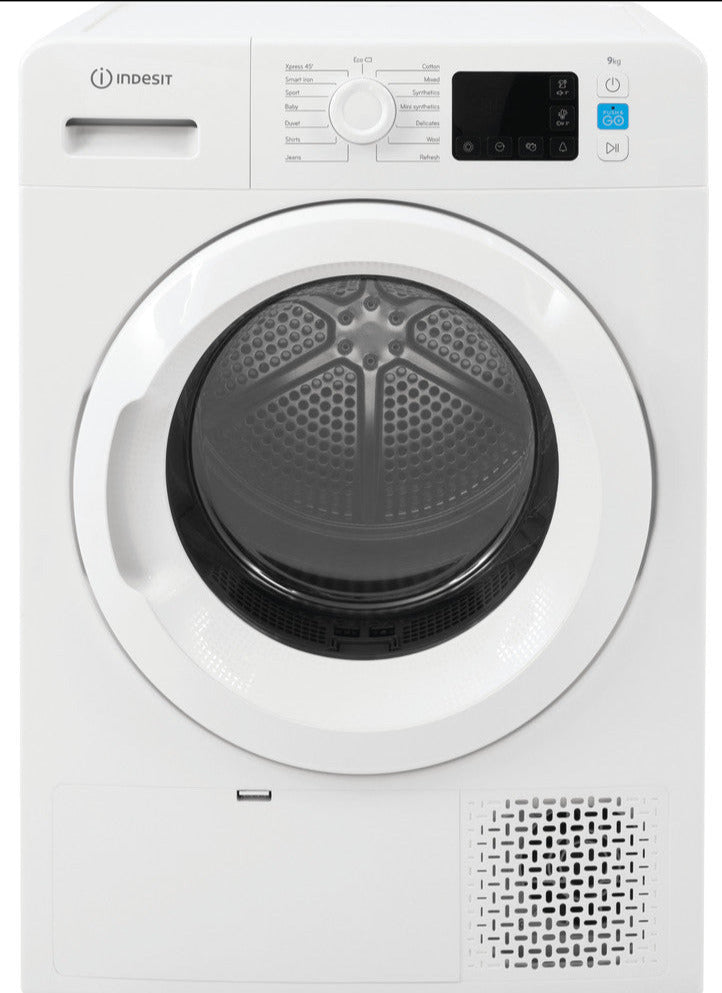 Indesit YTM1192XUK 9Kg Heat Pump Condenser Tumble Dryer - White - A++ Rated