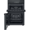 Indesit ID67V9KMBUK 60cm Electric Cooker with Ceramic Hob - Black