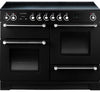 Rangemaster Kitchener KCH110ECBL/C 110cm Electric Range Cooker with Ceramic Hob - Black/Chrome Trim