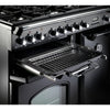 Rangemaster Classic Deluxe CDL90DFFBL/C 90cm Dual Fuel Range Cooker - Black/Chrome Trim