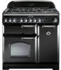 Rangemaster Classic Deluxe CDL90DFFBL/C 90cm Dual Fuel Range Cooker - Black/Chrome Trim