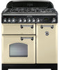 Rangemaster Classic Deluxe CDL90DFFCR/C 90cm Dual Fuel Range Cooker - Cream/Chrome Trim