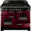 Rangemaster Classic Deluxe CDL110DFFCY/C 110cm Dual Fuel Range Cooker - Cranberry/Chrome Trim