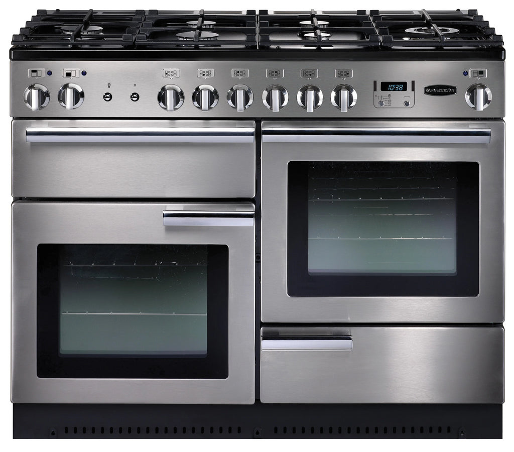 Rangemaster Professional Plus PROP110NGFSS/C 110cm Gas Range Cooker - Stainless Steel/Chrome Trim