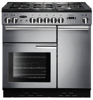 Rangemaster Professional Plus PROP90NGFSS/C 90cm Gas Range Cooker - Stainless Steel/Chrome Trim