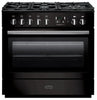 Rangemaster Professional Plus FX PROP90FXDFFGB/C 90cm Dual Fuel Range Cooker - Black/Chrome Trim