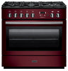 Rangemaster Professional Plus FX PROP90FXDFFCY/C 90cm Dual Fuel Range Cooker - Cranberry/Chrome Trim