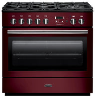 Rangemaster Professional Plus FX PROP90FXDFFCY/C 90cm Dual Fuel Range Cooker - Cranberry/Chrome Trim