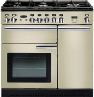 Rangemaster Professional Plus PROP90DFFCR/C 90cm Dual Fuel Range Cooker - Cream/Chrome Trim