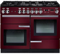 Rangemaster Professional Plus PROP110DFFCY/C 110cm Dual Fuel Range Cooker - Cranberry/Chrome Trim