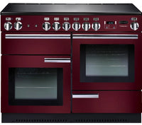 Rangemaster Professional Plus PROP110ECCY/C 110cm Electric Range Cooker with Ceramic Hob - Cranberry/Chrome Trim