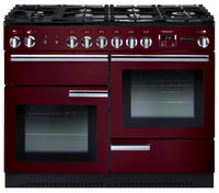 Rangemaster Professional Plus PROP110NGFCY/C 110cm Gas Range Cooker - Cranberry/Chrome Trim