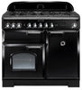 Rangemaster Classic Deluxe CDL100DFFBL/C 100cm Dual Fuel Range Cooker - Black/Chrome Trim