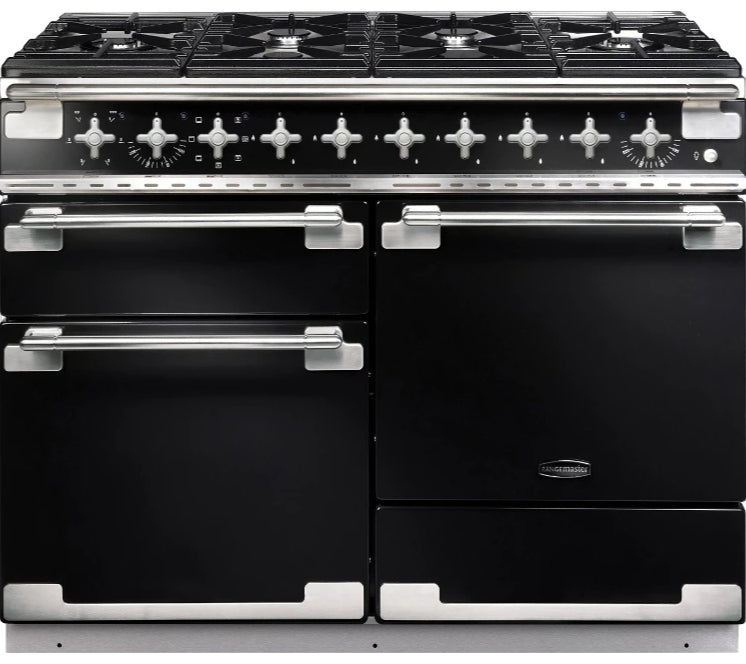 Rangemaster Elise ELS110DFFGB 110cm Dual Fuel Range Cooker - Gloss Black