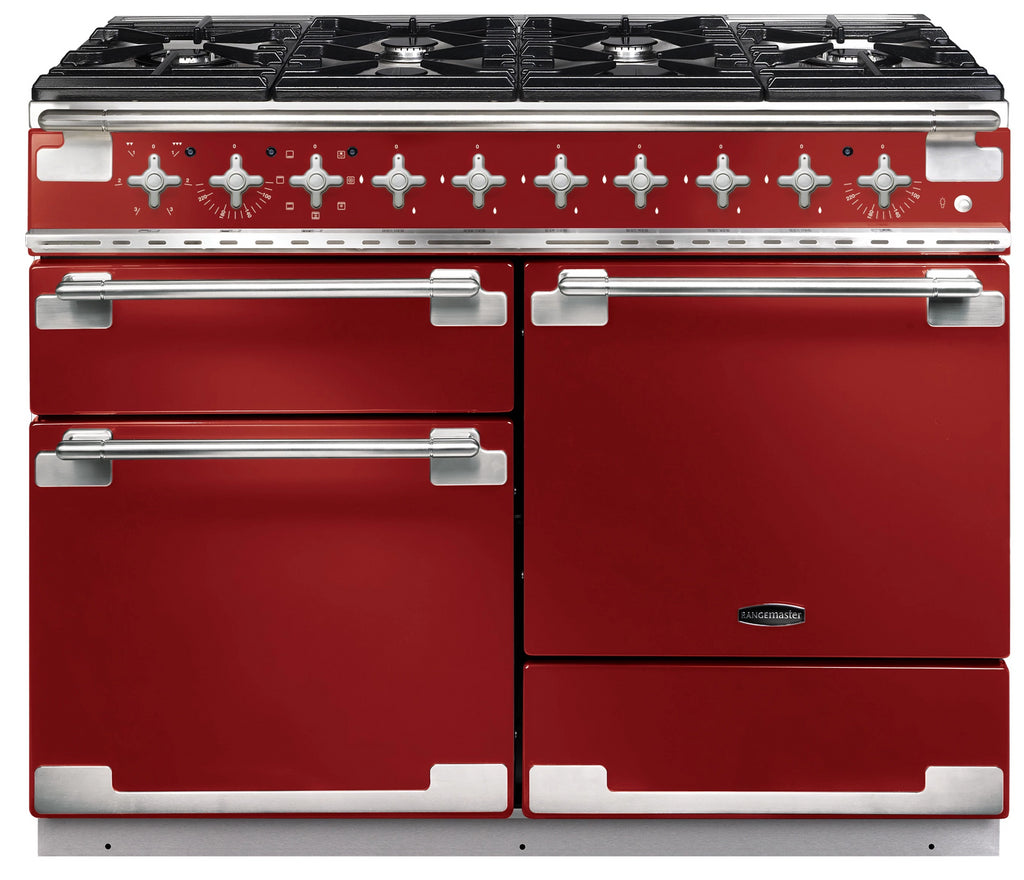 Rangemaster Elise ELS110DFFRD 110cm Dual Fuel Range Cooker - Cherry Red