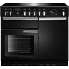 Rangemaster Professional Plus PROP100EIGB/C 100cm Electric Range Cooker with Induction Hob - Black/Chrome Trim