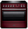 Rangemaster Professional Plus FX PROP90FXEICY/C 90cm Electric Range Cooker with Induction Hob - Cranberry/Chrome Trim