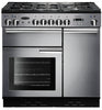 Rangemaster Professional Deluxe PDL90DFFSS/C 90cm Dual Fuel Range Cooker - Stainless Steel/Chrome Trim