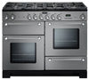 Rangemaster Kitchener KCH110DFFSS/C 110cm Dual Fuel Range Cooker - Stainless Steel/Chrome Trim