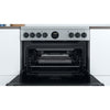 Indesit ID67V9HCXUK 60cm Electric Cooker with Ceramic Hob - Inox