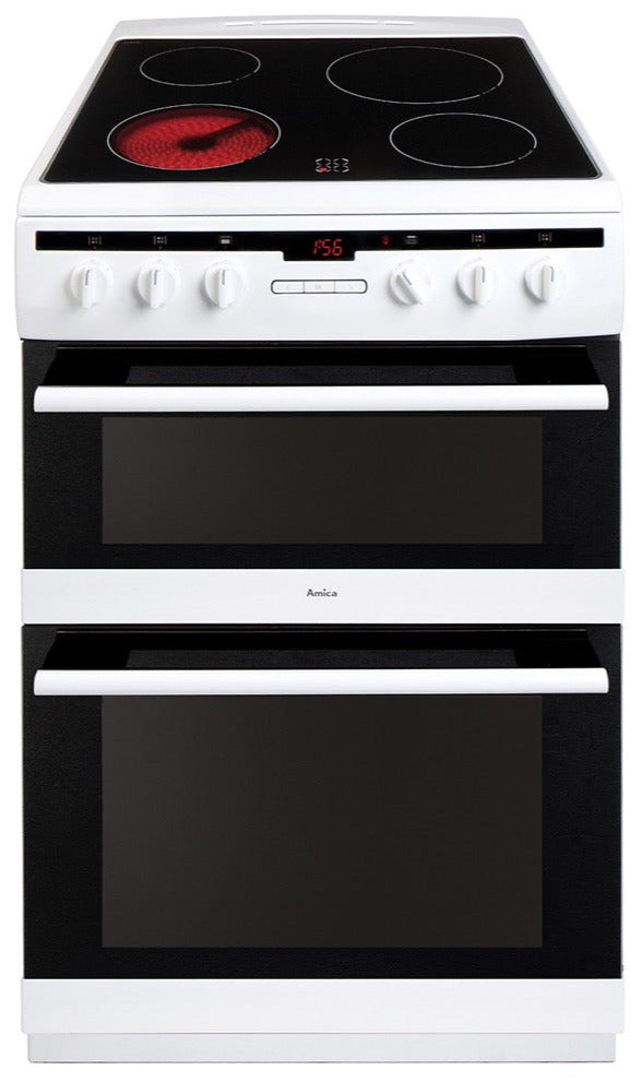 Amica AFC6550WH 60cm Electric Cooker with Ceramic Hob - White