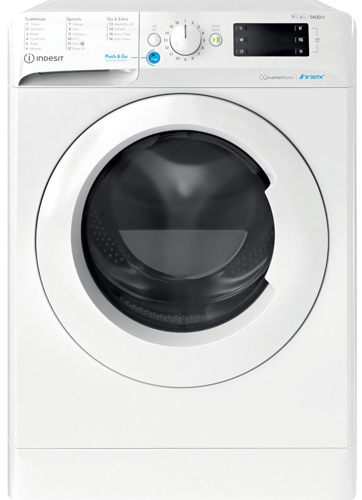 Indesit BDE96436XWUKN 9Kg / 6Kg Washer Dryer with 1400 rpm - White - D Rated