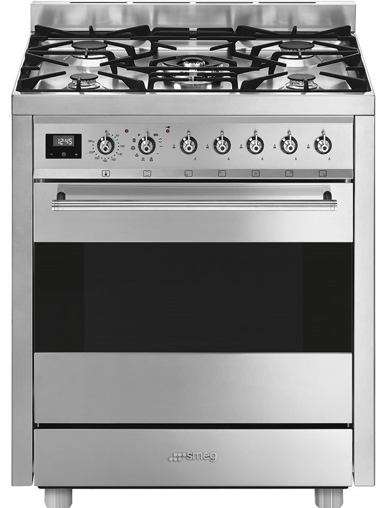 Smeg Symphony C7GPX9 70cm Dual Fuel Range Cooker - Stainless Steel