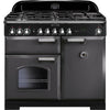 Rangemaster Classic Deluxe CDL100DFFSL/C 100cm Dual Fuel Range Cooker - Slate/Chrome Trim