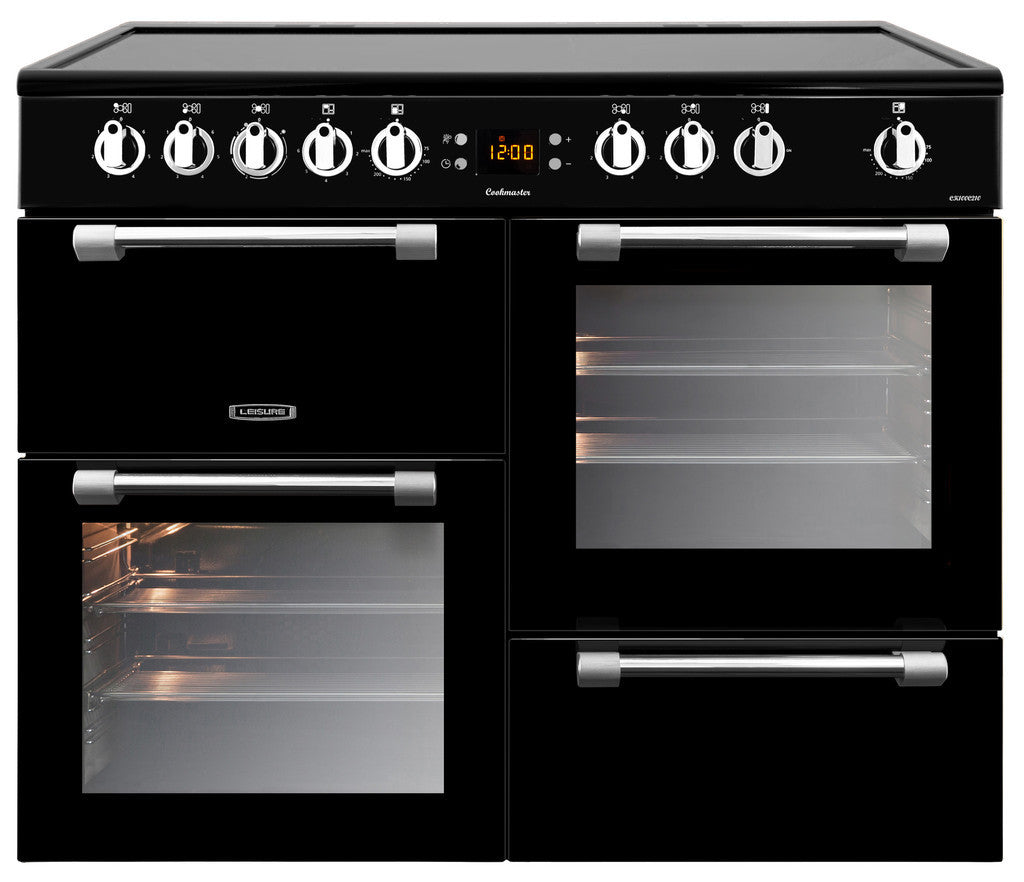 Leisure Cookmaster 100 Electric Ceramic Hob Range Cooker Black - Moores Appliances Ltd.