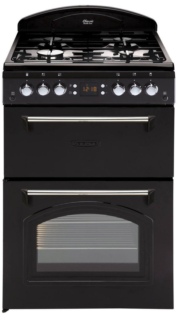 Leisure CLA60GAK Gas Double Oven Cooker 600mm Wide Black - Moores Appliances Ltd.