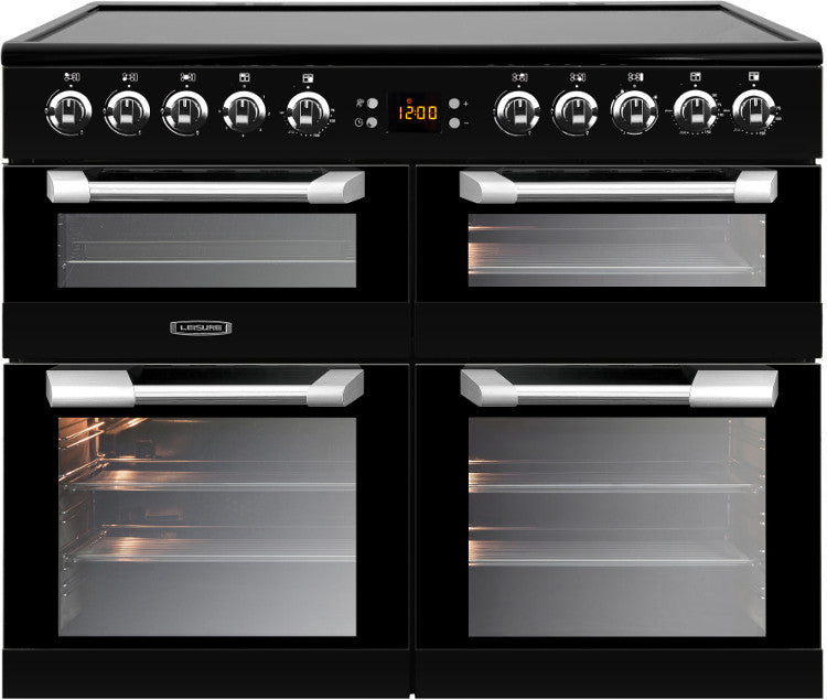 Leisure Cuisinemaster 100 Electric Ceramic Hob Range Cooker Black - Moores Appliances Ltd.