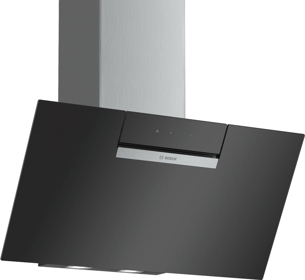 Bosch Serie 2 DWK87EM60B 80cm Chimney Hood - Black Glass