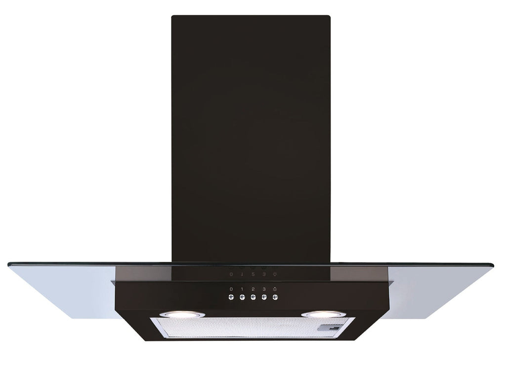 CDA ECN72BL 70cm Chimney Hood - Black