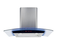 CDA EKP70SS 70cm Chimney Hood with Edge Lighting - Stainless Steel