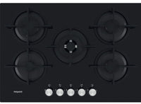 Hotpoint HGS72SBK 75cm Gas Hob - Black Glass