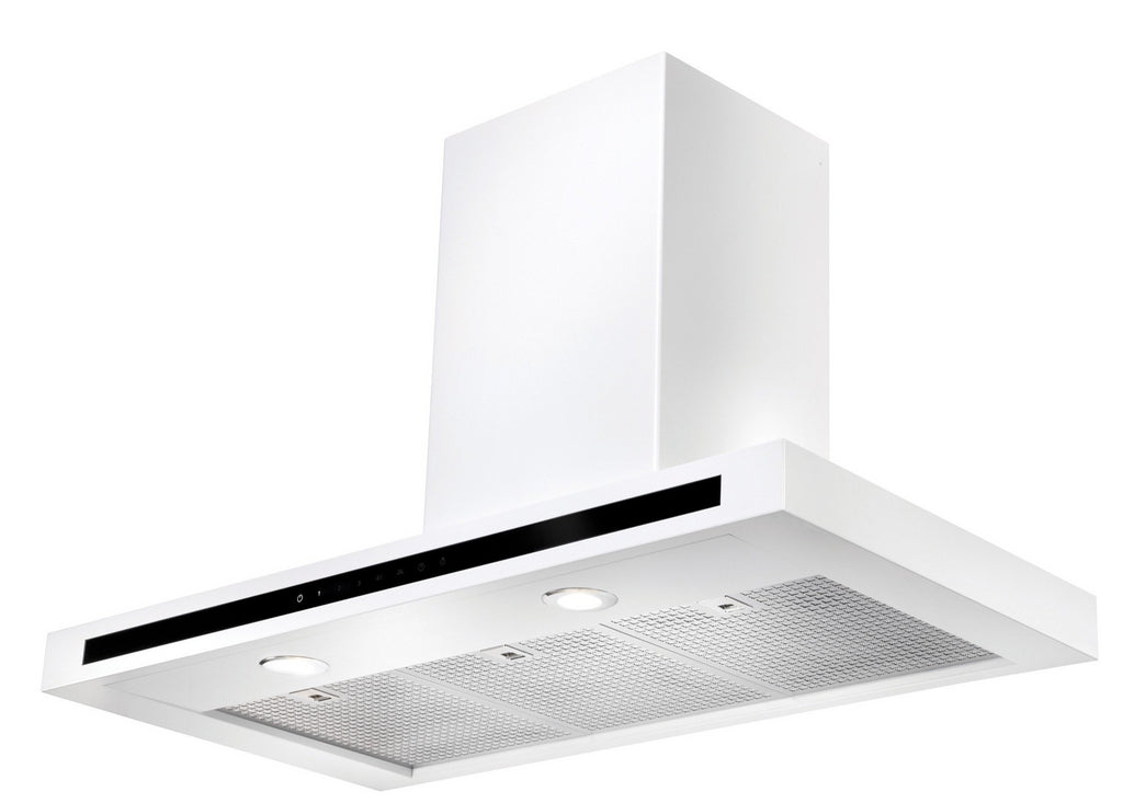 Rangemaster Hi-Lite HLTHDS100WH 100cm Flat Chimney Hood - White