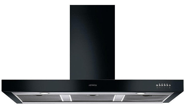 Smeg Symphony KS110BLE 110cm Chimney Hood Gloss Black - Moores Appliances Ltd.