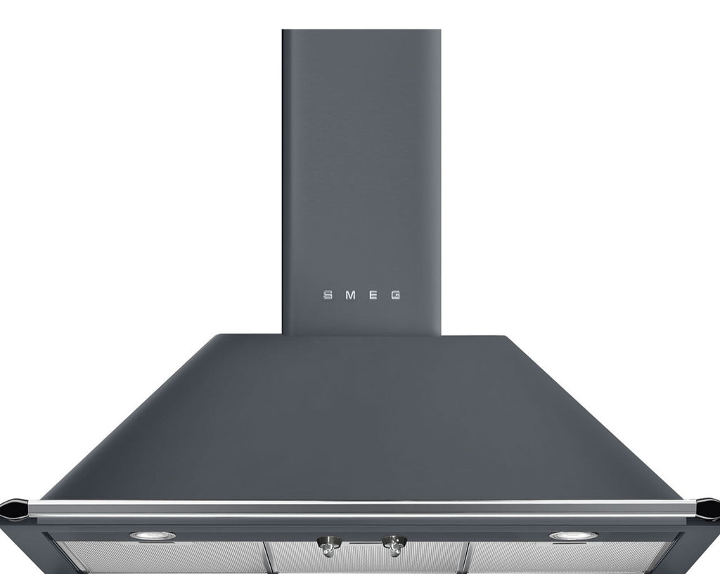 Smeg Victoria KT90GRE 90cm Chimney Hood - Slate Grey