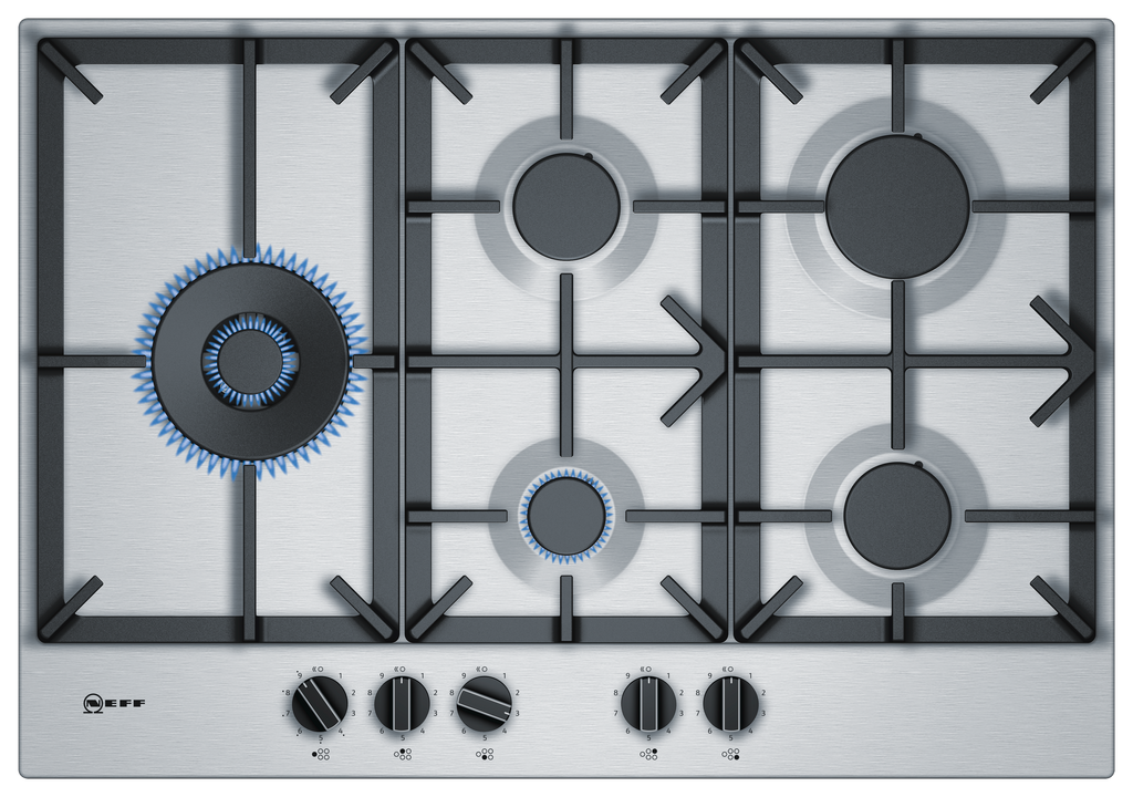 Neff N70 T27DS79N0 75cm Gas Hob - Stainless Steel