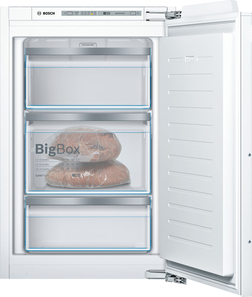 Bosch Series 6 GIV21AFE0 56cm Integrated Upright Freezer - Fixed Door Fixing Kit - White - E Rated