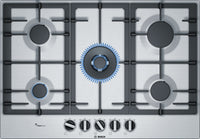 Bosch Serie 6 PCQ7A5B90 75cm Gas Hob - Stainless Steel