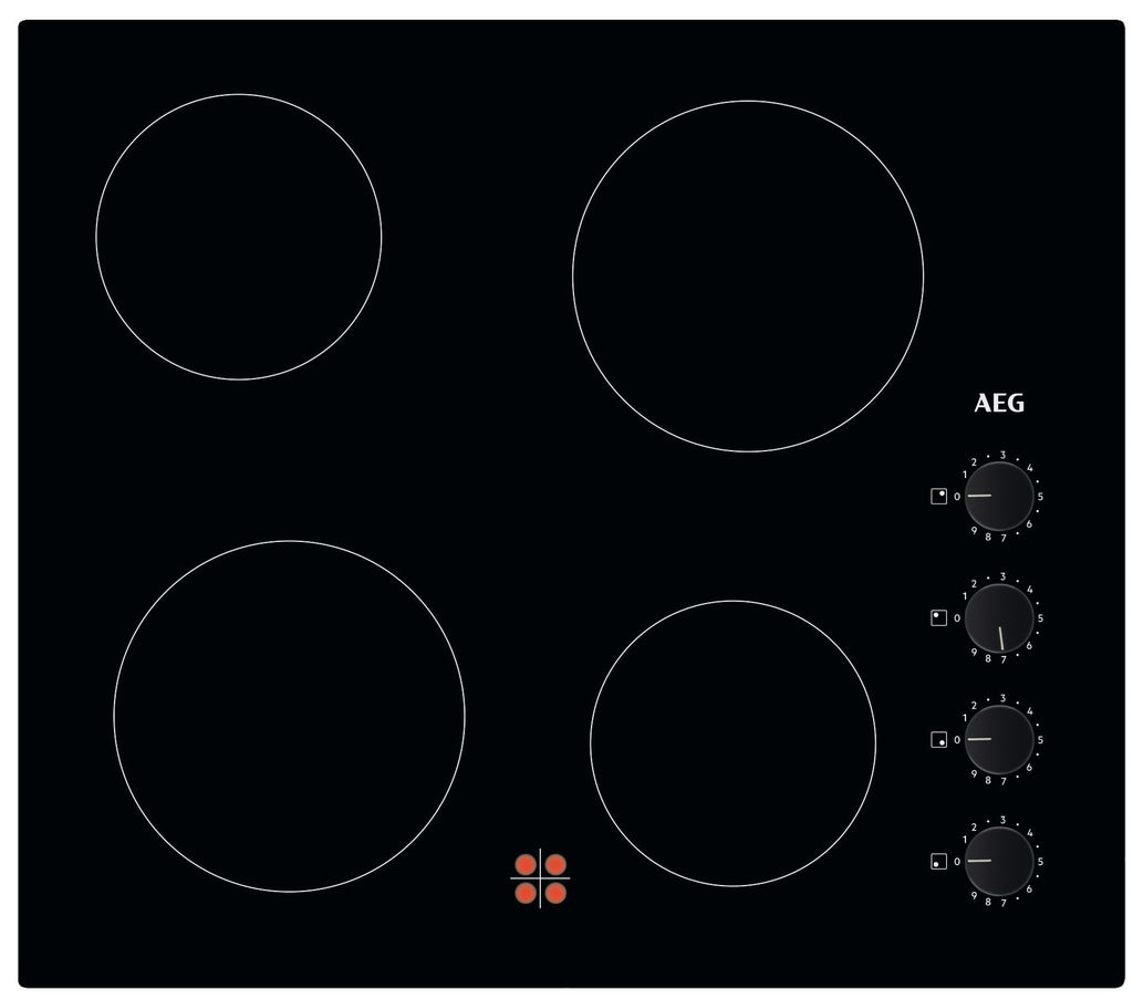 AEG HK614000CB 59cm Ceramic Hob - Black