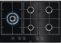 AEG HKB75820NB 74cm Gas Hob - Black Glass