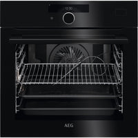 AEG BSK978330B Wifi Connected Built In Electric Single Oven with Steam Function - Black